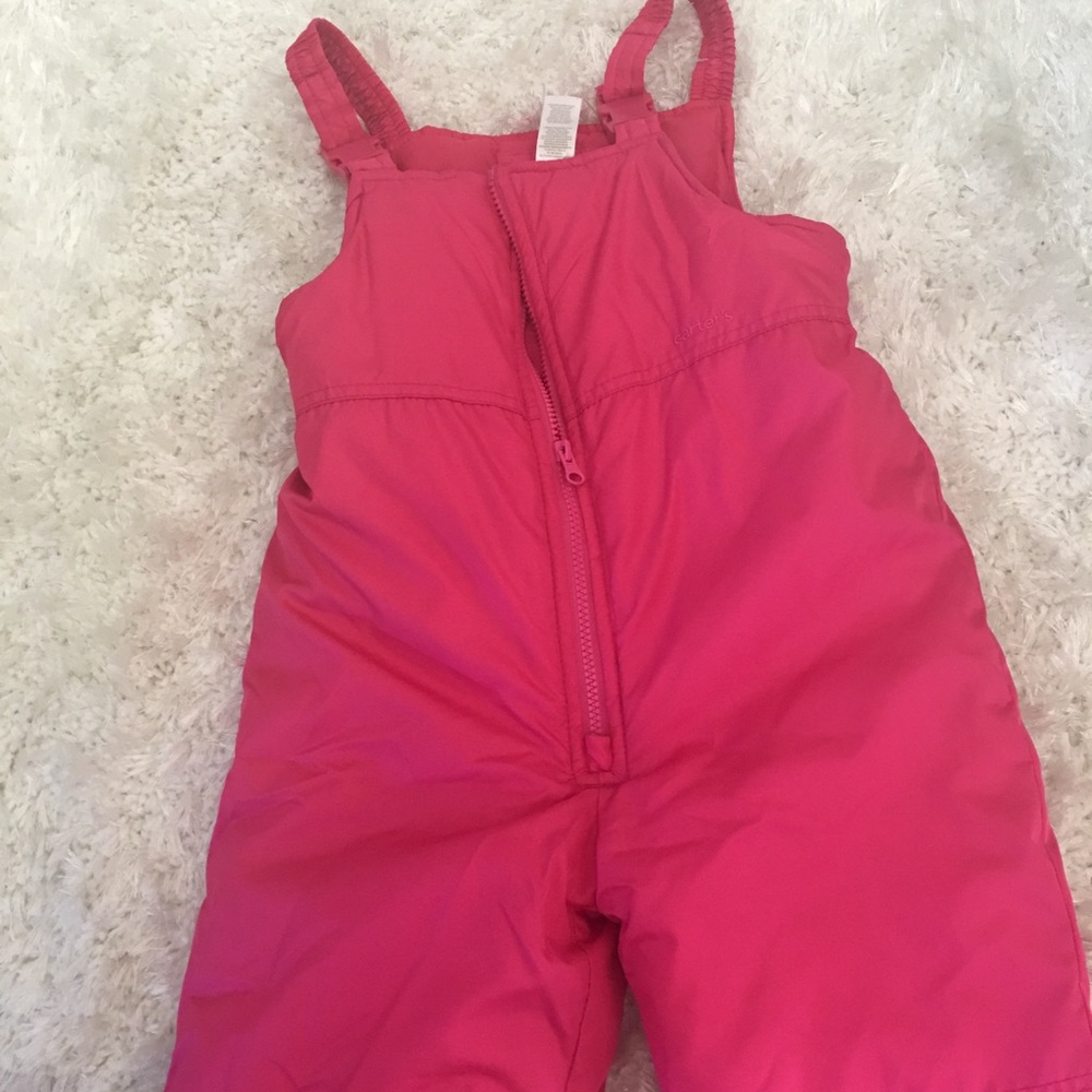 Girls snow suit overall bibs